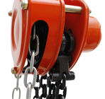 Rojo bloque de cadena manual de 5 toneladas, alzamiento de cadena de la mano del acero inoxidable
