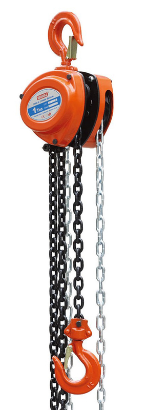 3m - 12m Bloque de cadena manual rojo/amarillo/azul/verde con un peso de 5,3 kg y un diámetro de 7,1 cadenas