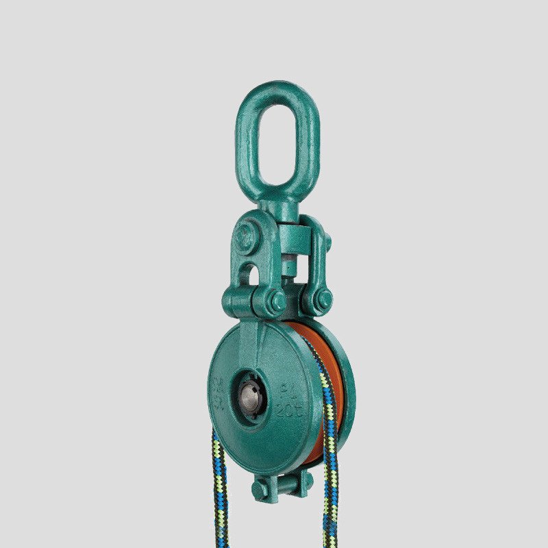 Capacidad de carga Blindaje de barras de acero Pulley acabado liso Color plateado para levantar objetos pesados